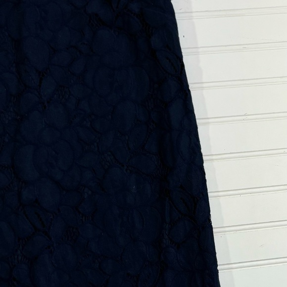 Monteau Lace Dress Short Navy Blue Womens Size Small Lined - Picture 10 of 15